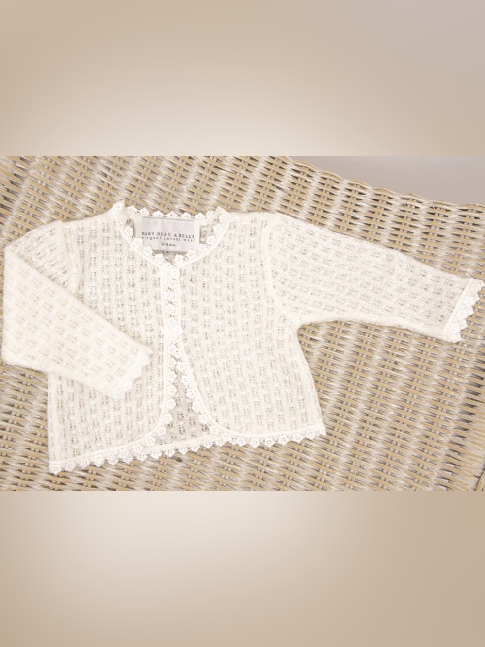 Grace Knit Ivory Sweater (Size 9-12M)